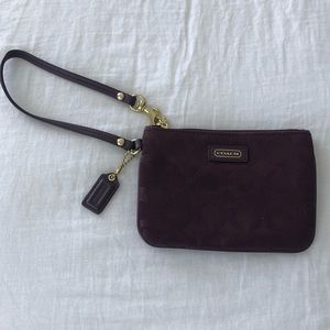 Purple Coach Wristlet